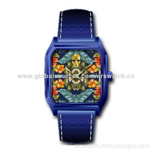 New Fashionable Women's Watch, Alloy Case with Leather Strap
